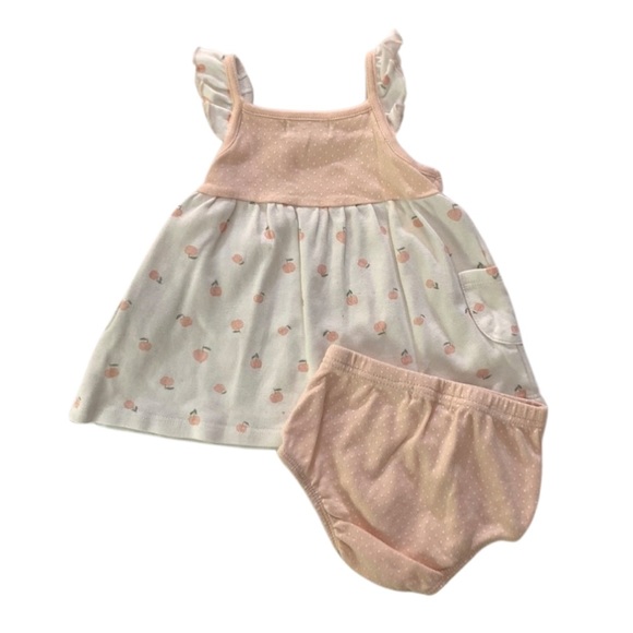 Rabbit Bear peaches summer outfit by Emily and Oliver size 3-6 months - Picture 2 of 7